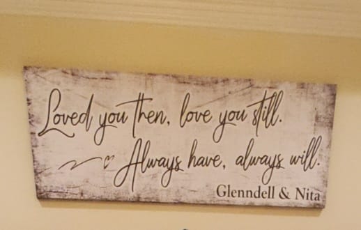 Customer photo review of Personalized "Loved You Then, Love You Still" Panoramic Canvas