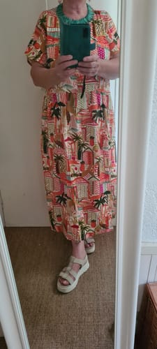 Customer photo review of Robe Elsie viscose Verdure tropicale