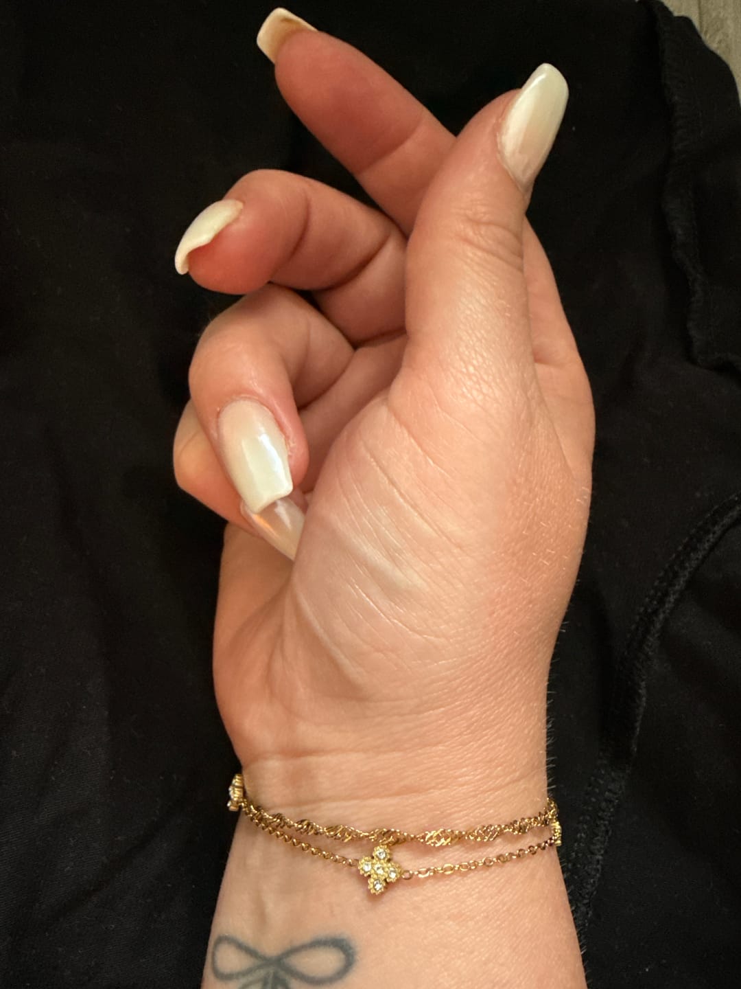 Customer photo review of Twisted Simple Armband 14K Vergoldet