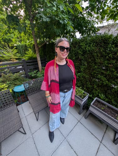 Customer photo review of Silk Free To Be Button Down 0625 159