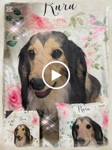 Customer video review of Petcanva©オーダーメイド ペット似顔絵