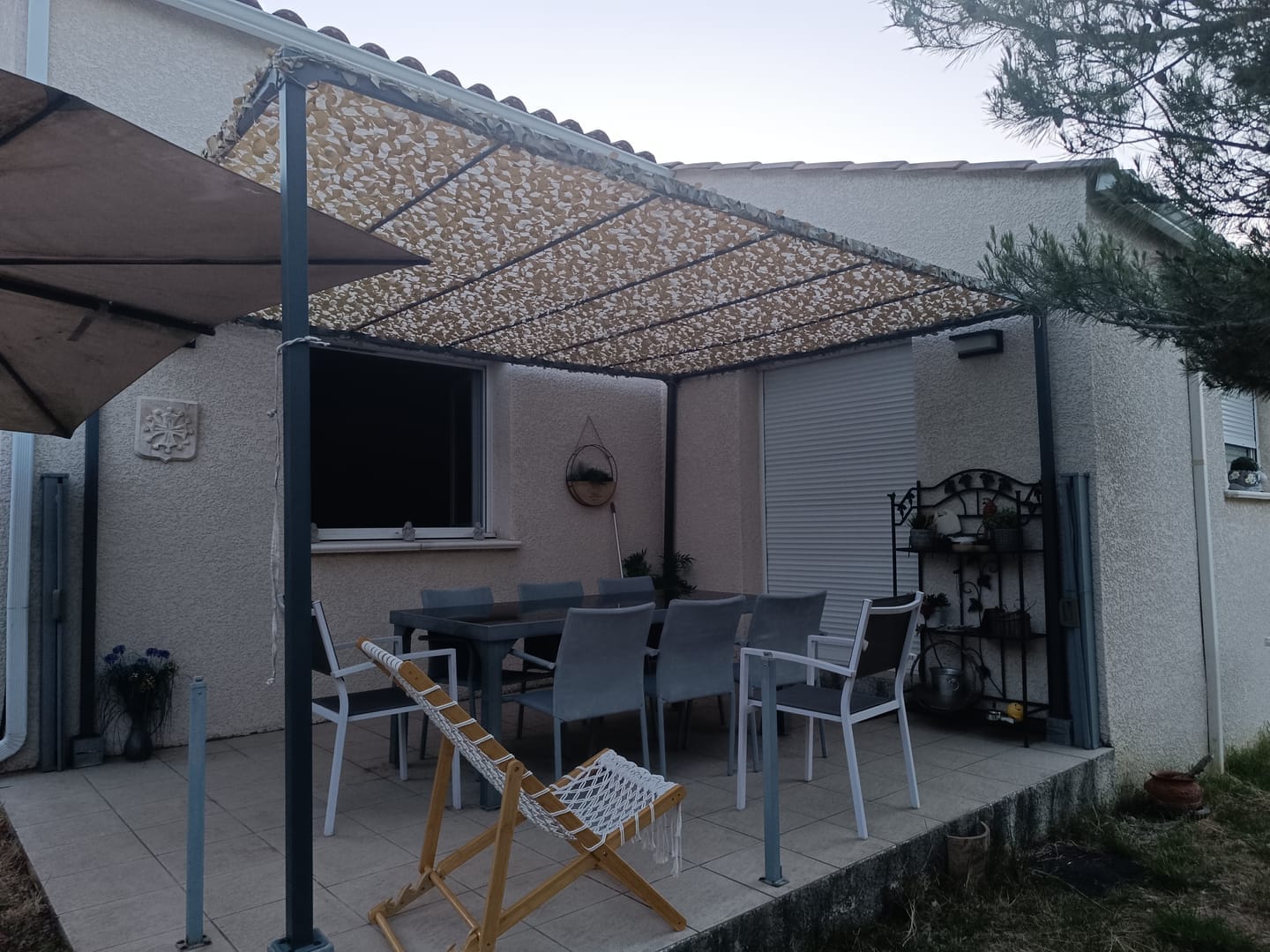 Customer photo review of Desert Camo Netting Sun Shade