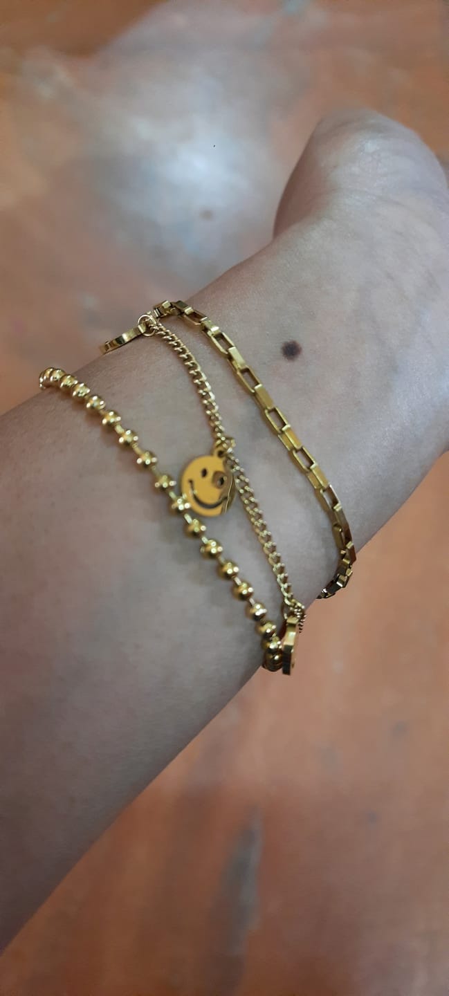 Customer photo review of Golden Gleam Charm Bracelet