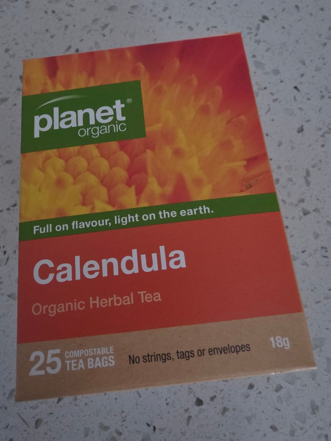 Customer photo review of Calendula Tea 25 Tea Bags - Certified Organic