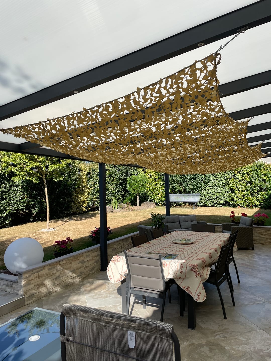 Customer photo review of Desert Camo Netting Sun Shade