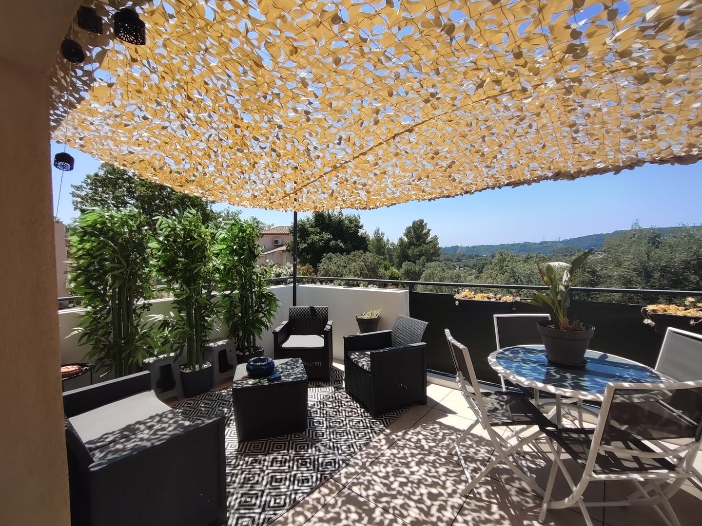 Customer photo review of Desert Camo Netting Sun Shade