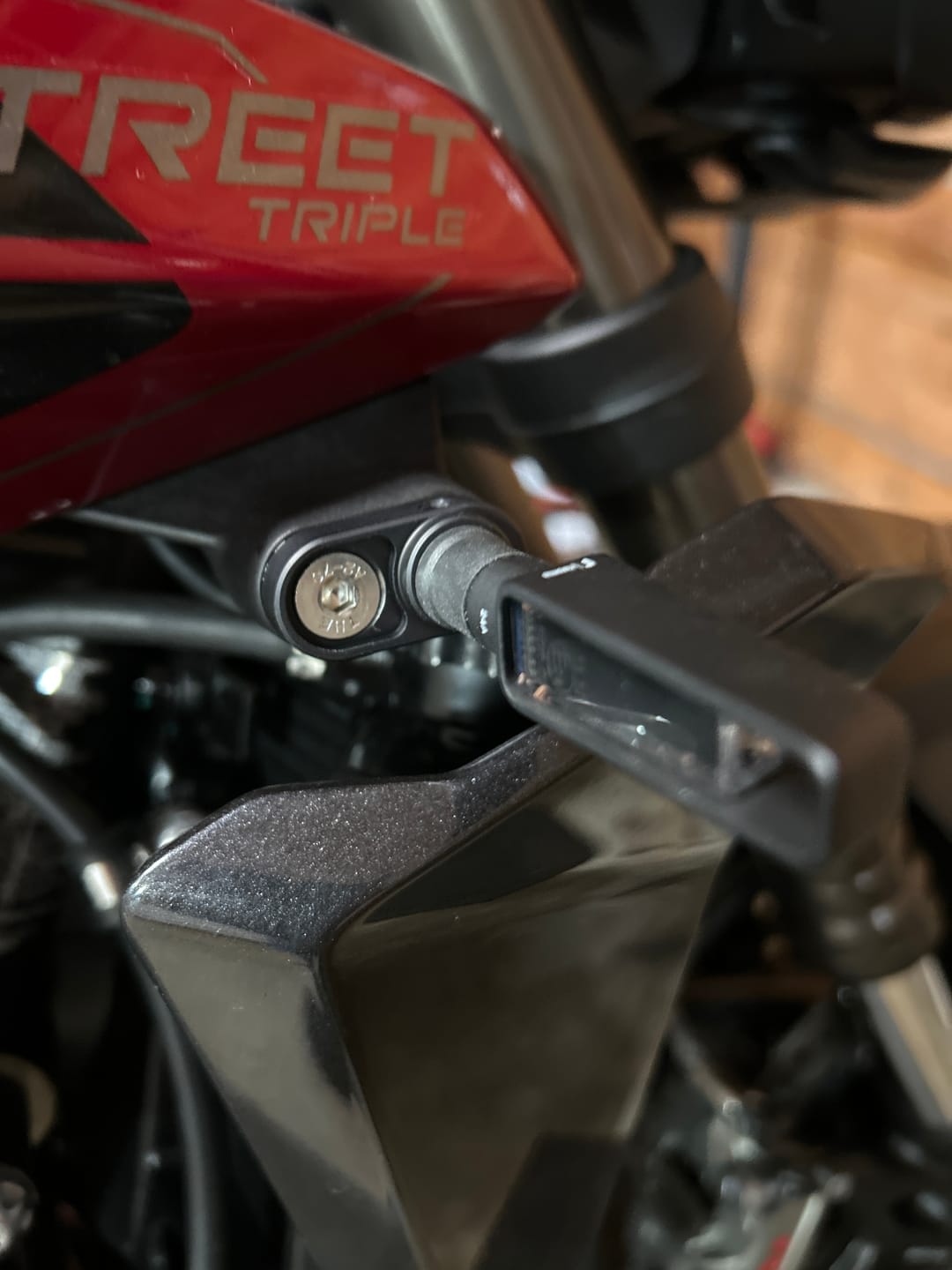 Customer photo review of Triumph Street Triple R/ RS / Moto2 Low Profile Plug & Play Turn Signal Kits – 2017-2025