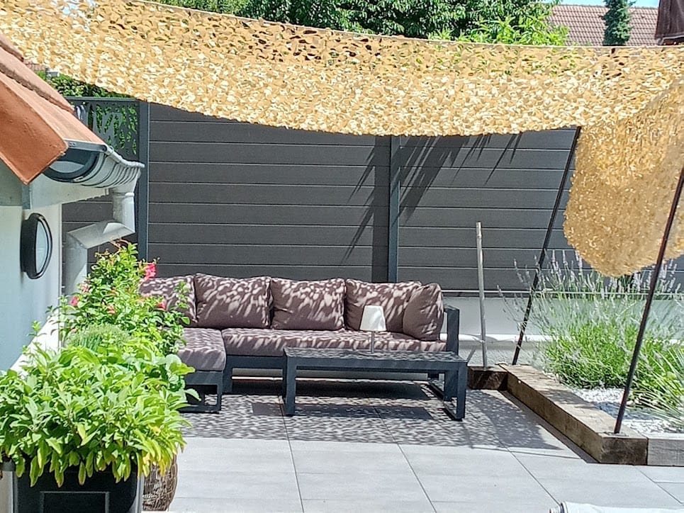 Customer photo review of Desert Camo Netting Sun Shade