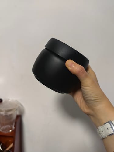 Customer photo review of Black Coffee Bean Storage Canister