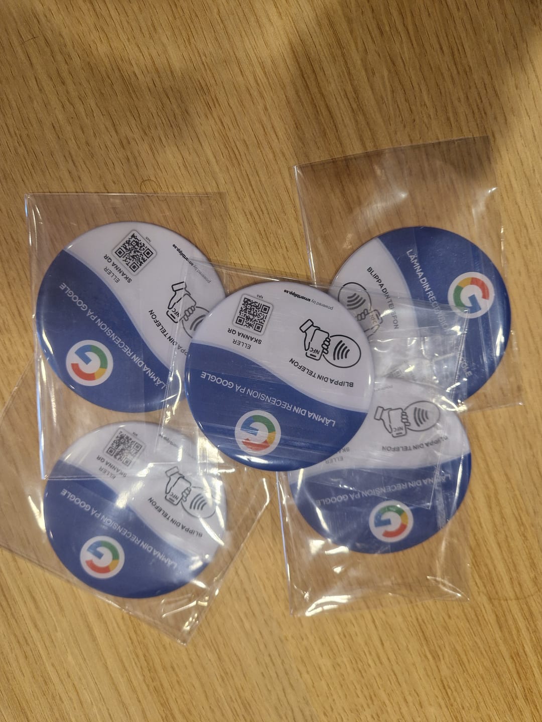 Customer photo review of Google Recensioner Klistermärke 5-Pack