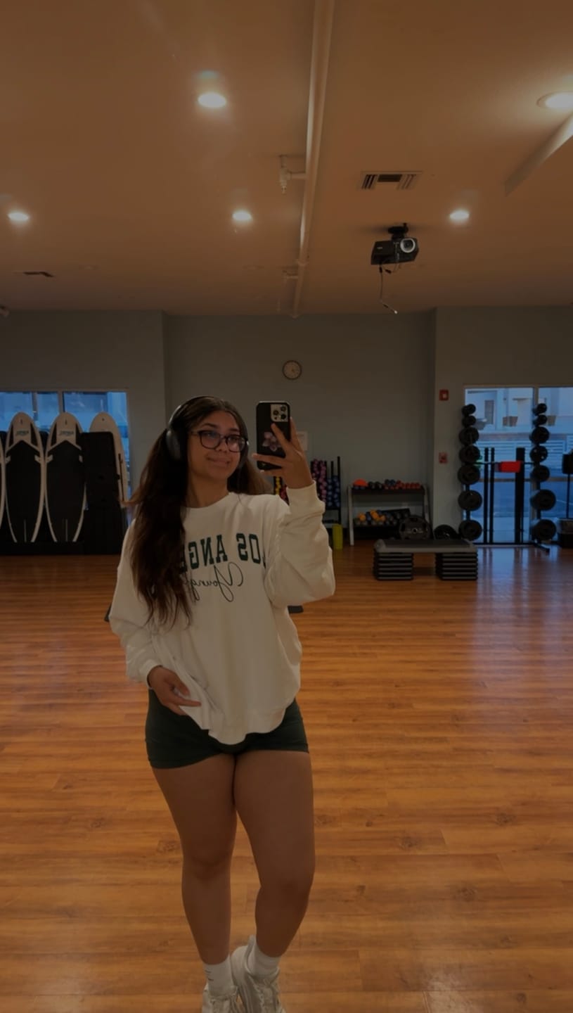 Customer photo review of W563 Varsity Crewneck