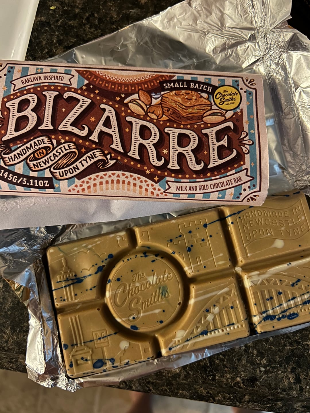 Customer photo review of Baklava Inspired What D' Yee Want Wednesday Chocolate Bar 145g
