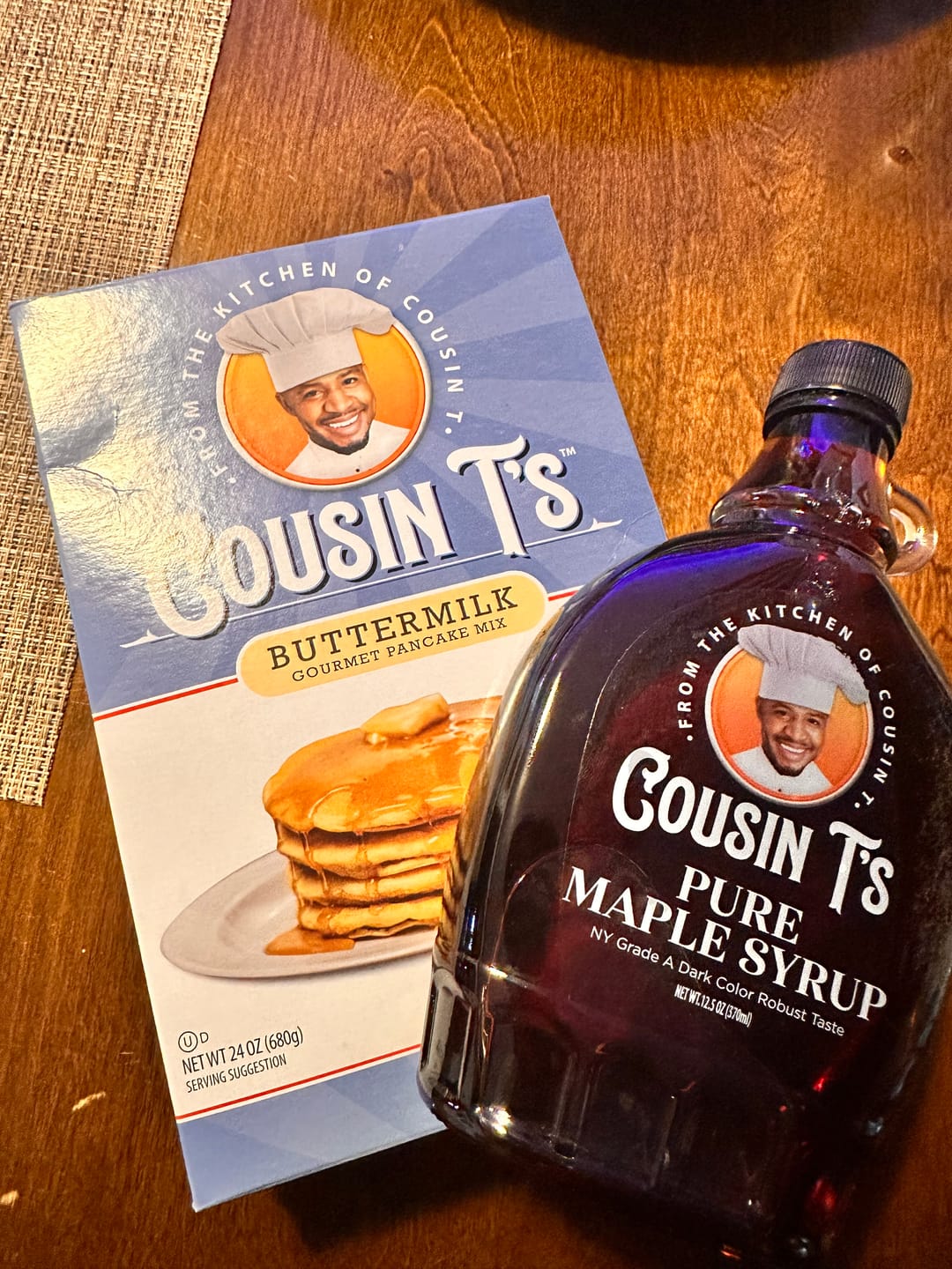 Customer photo review of Cousin T's Maple Syrup & Pancake Mix Bundle
