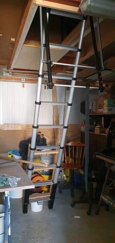 Customer photo review of Telescopic Loft Ladder 2.30m - 2.70m