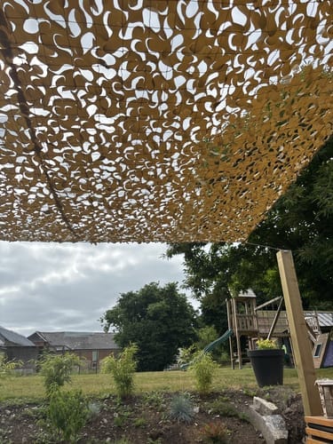 Customer photo review of Desert Camo Netting Sun Shade