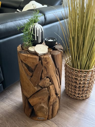 Customer photo review of Teak Holz Säule XILON rund