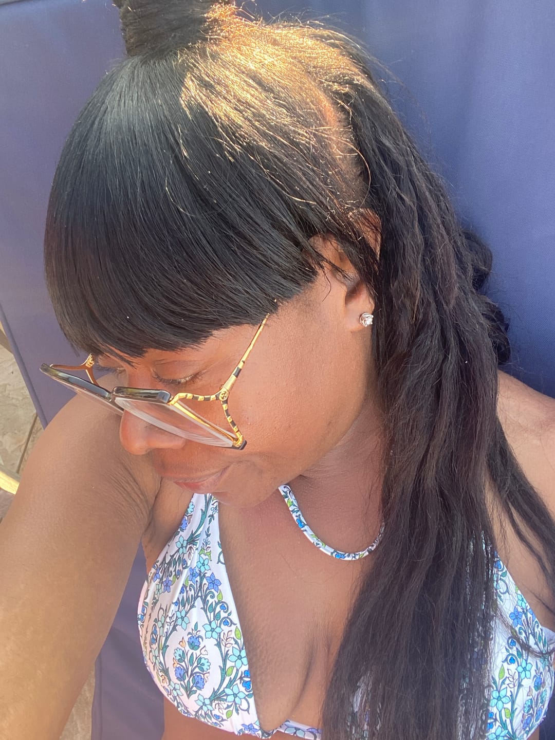 Customer photo review of Kinky Straight Human Hair Bundles Natural Color