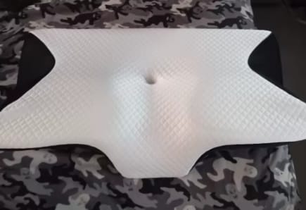 Customer photo review of The Pillow That Silences Snoring—By Fixing Your Sleep Posture