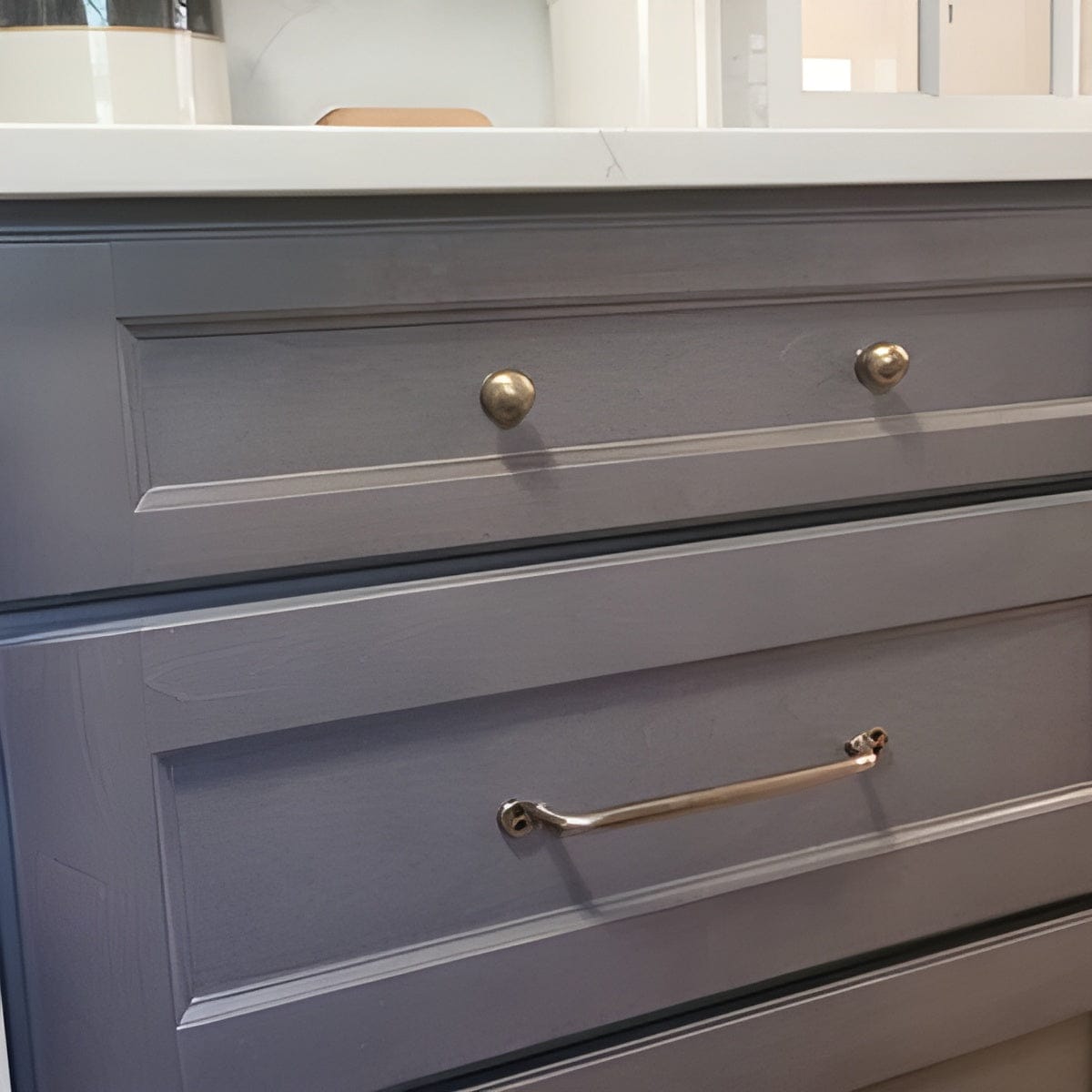 Customer photo review of Serene Cabinet Pulls - Antique Brass