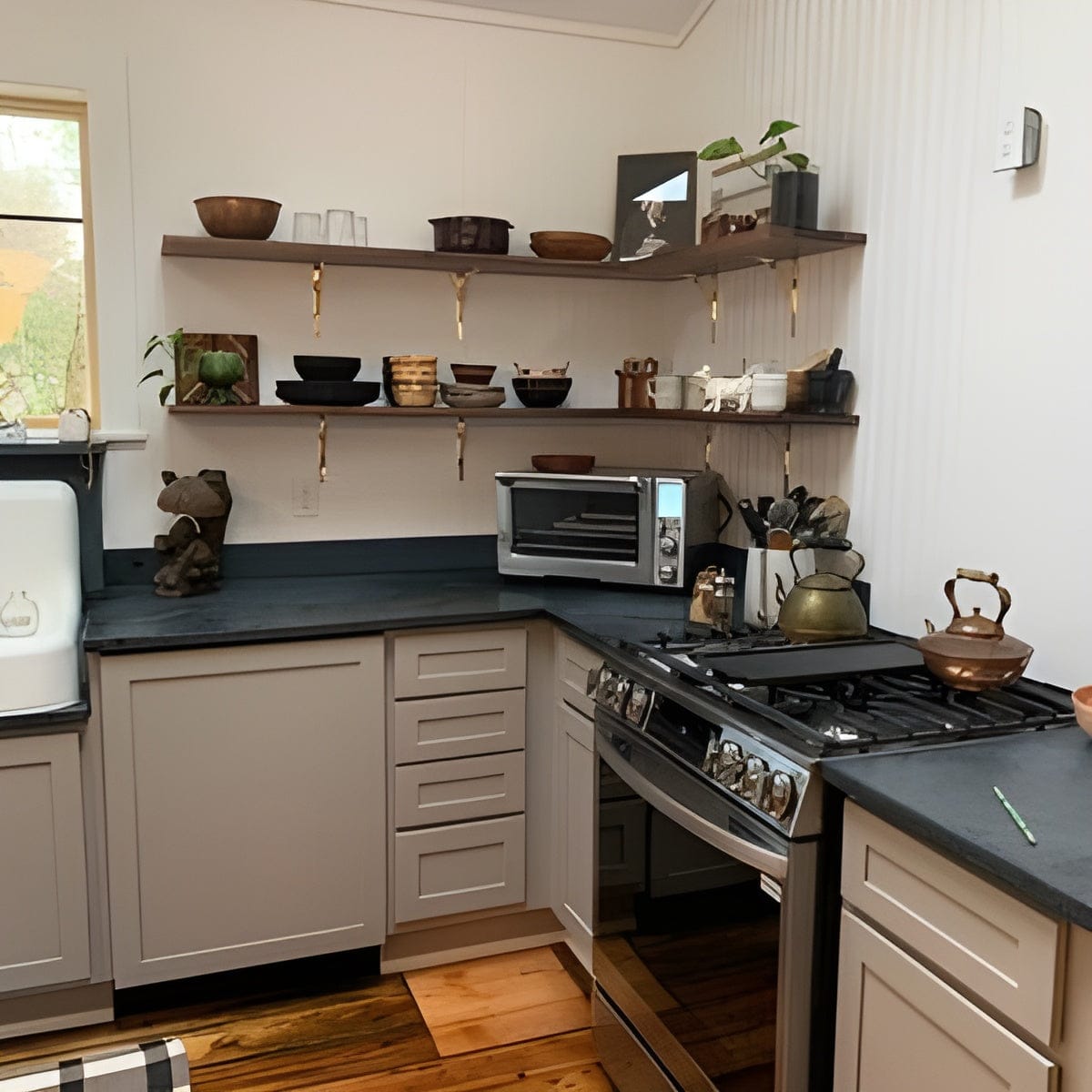 Customer photo review of Classic Shelf Bracket - Unlacquered Brass Polished