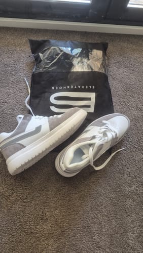 Customer photo review of ELEVATESHOES WHITE CASUAL