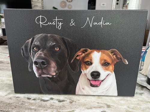 Customer photo review of Pet Art Canvas Wrap