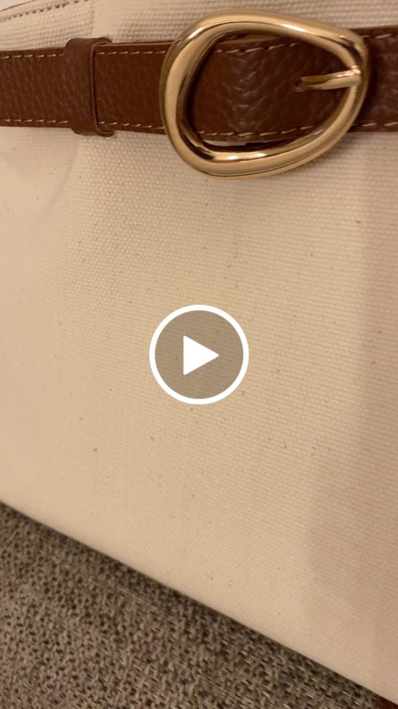 Customer video review of Lusso - Keten Kumaş - Deri Saplı Premium Çanta