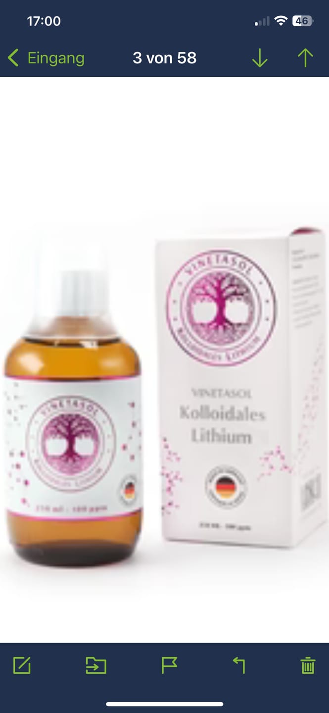 Customer photo review of Kolloidales Lithium 100 ppm