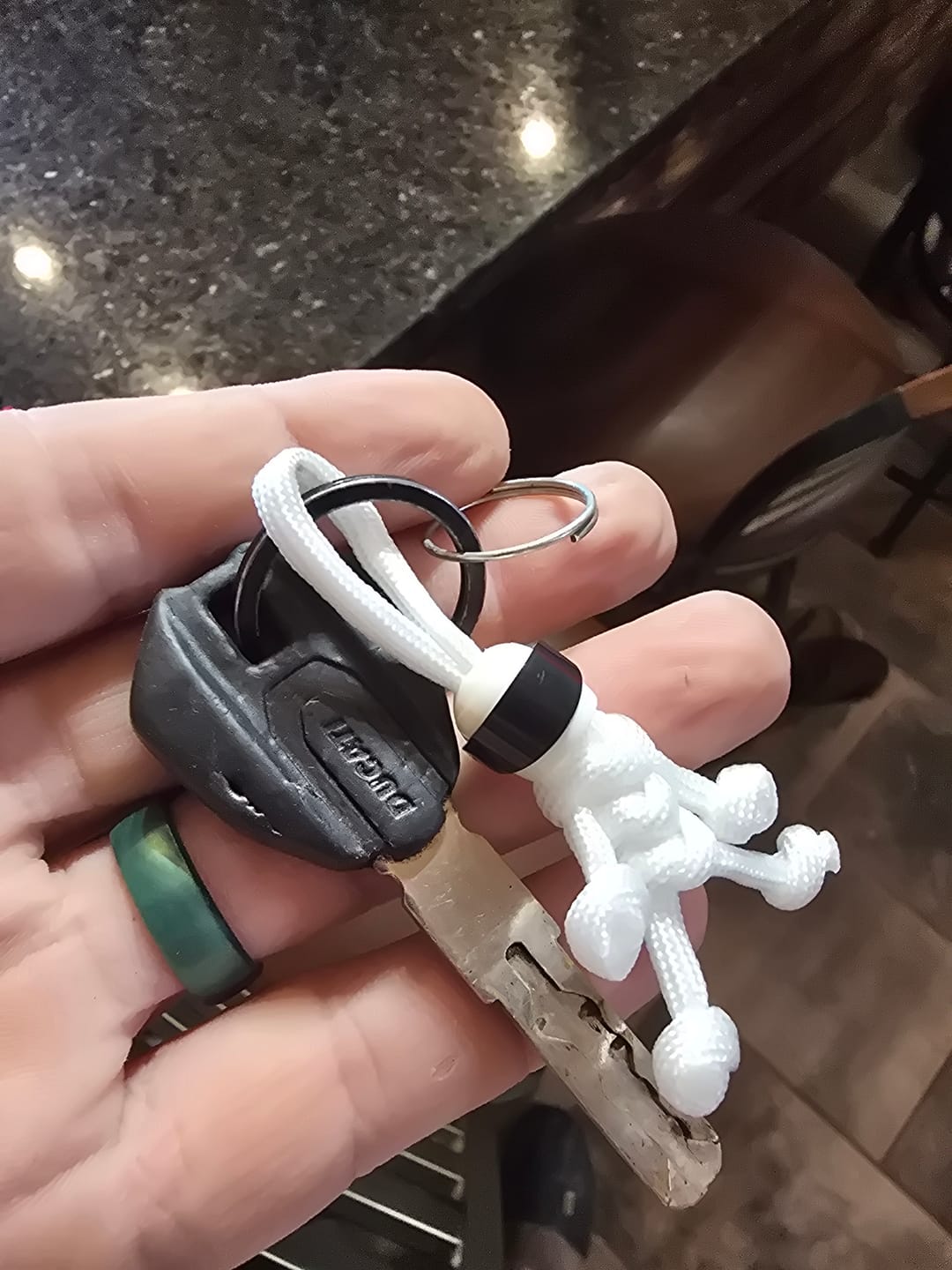 Customer photo review of The Stig Paracord Buddy Keychain