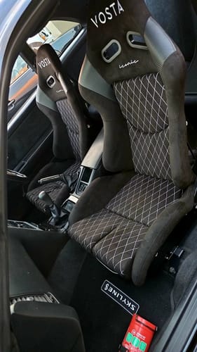 Customer photo review of VOSTA Iconic Alcantara Recliner Seat - ADR Approved