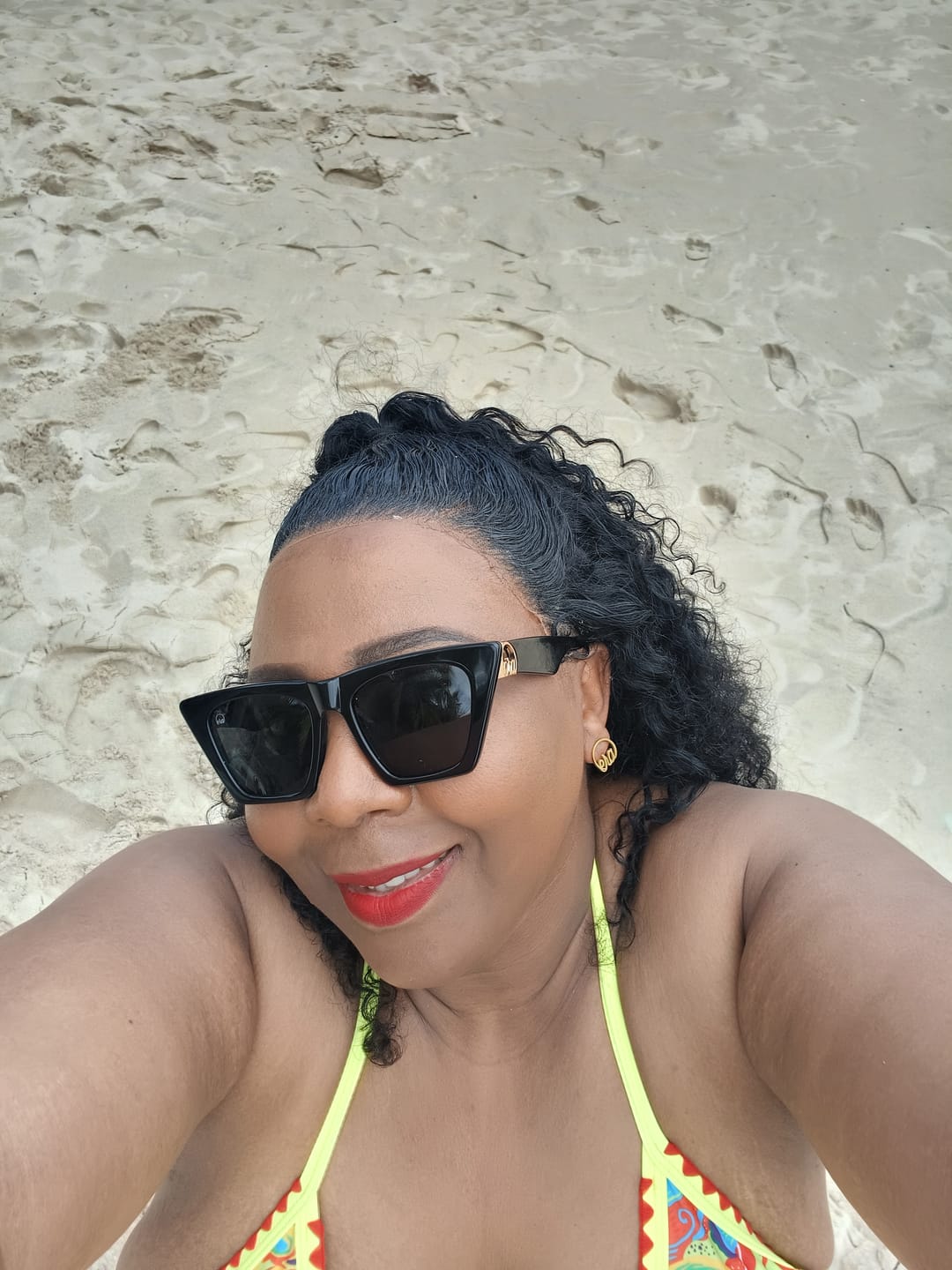 Customer photo review of Black Diva Logo Sunglasses