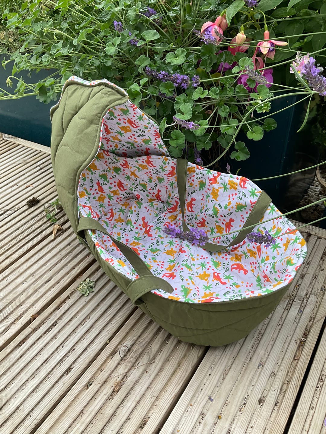 Customer photo review of Multicoloured Dinosaurs Polycotton Fabric