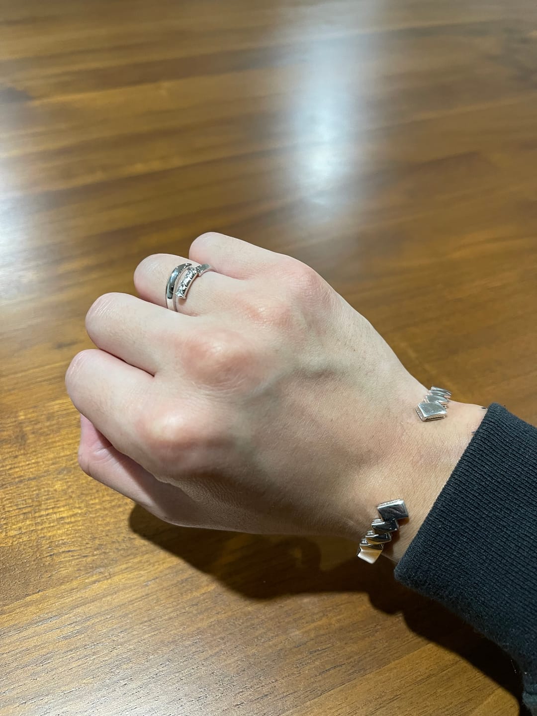 Customer photo review of Silver Katana Ring