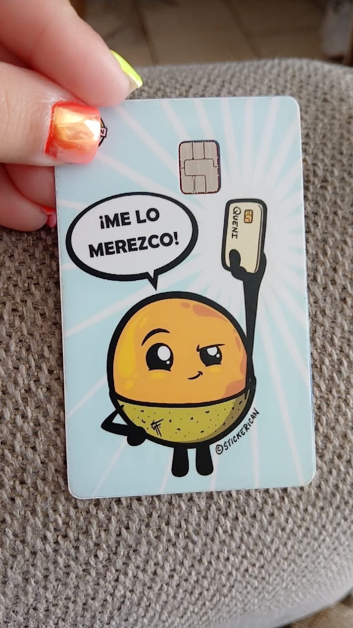 Customer photo review of Me Lo Merezco - Sticker para Tarjeta de Crédito