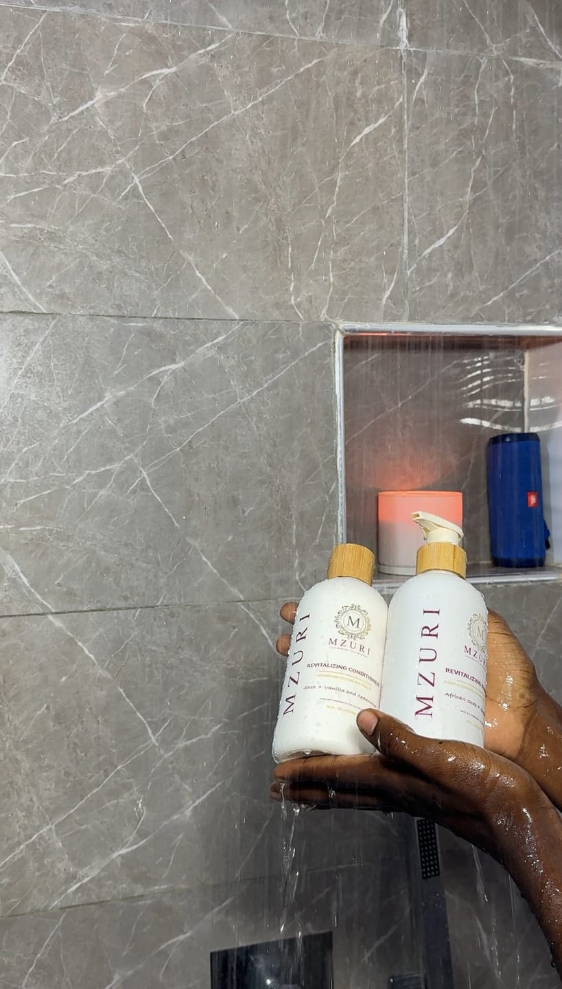 Customer photo review of Revitalizing Conditioner | Shea Butter Base | Vanilla | Cedarwood