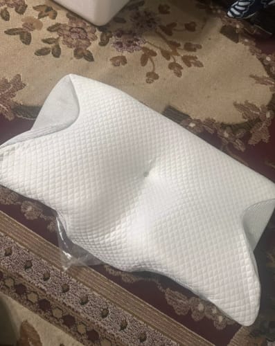Customer photo review of The Pillow That Silences Snoring—By Fixing Your Sleep Posture