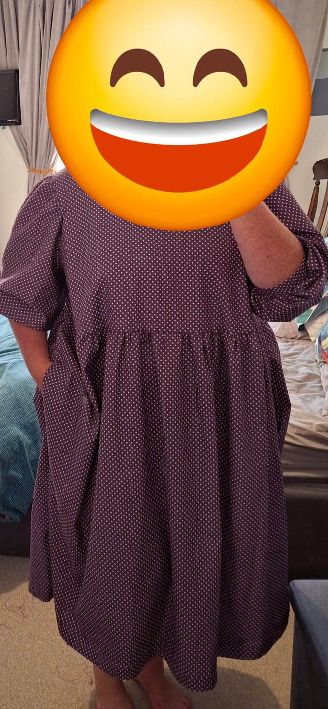 Customer photo review of Polka Dot Rose & Hubble Cotton Poplin Fabric