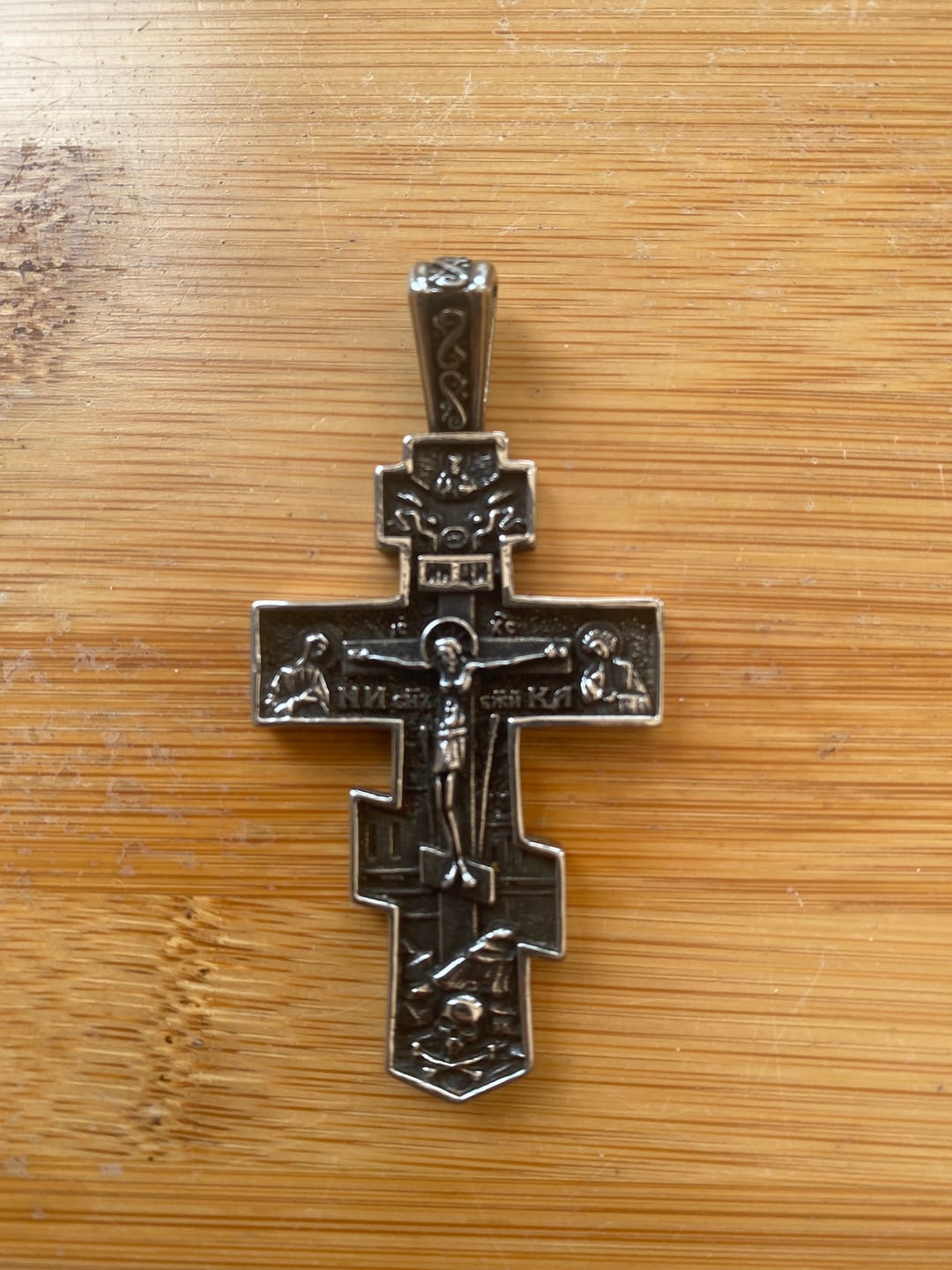 Customer photo review of Christianartworkshop Halskette aus Titan, orthodox, Jesus-Kruzifix, Schutzschmuck