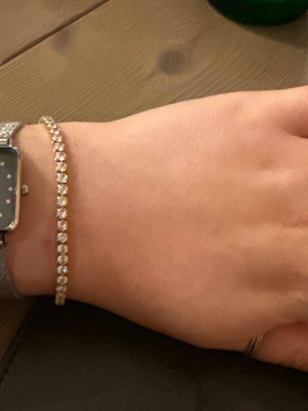 Customer photo review of Wave Ring with Stones