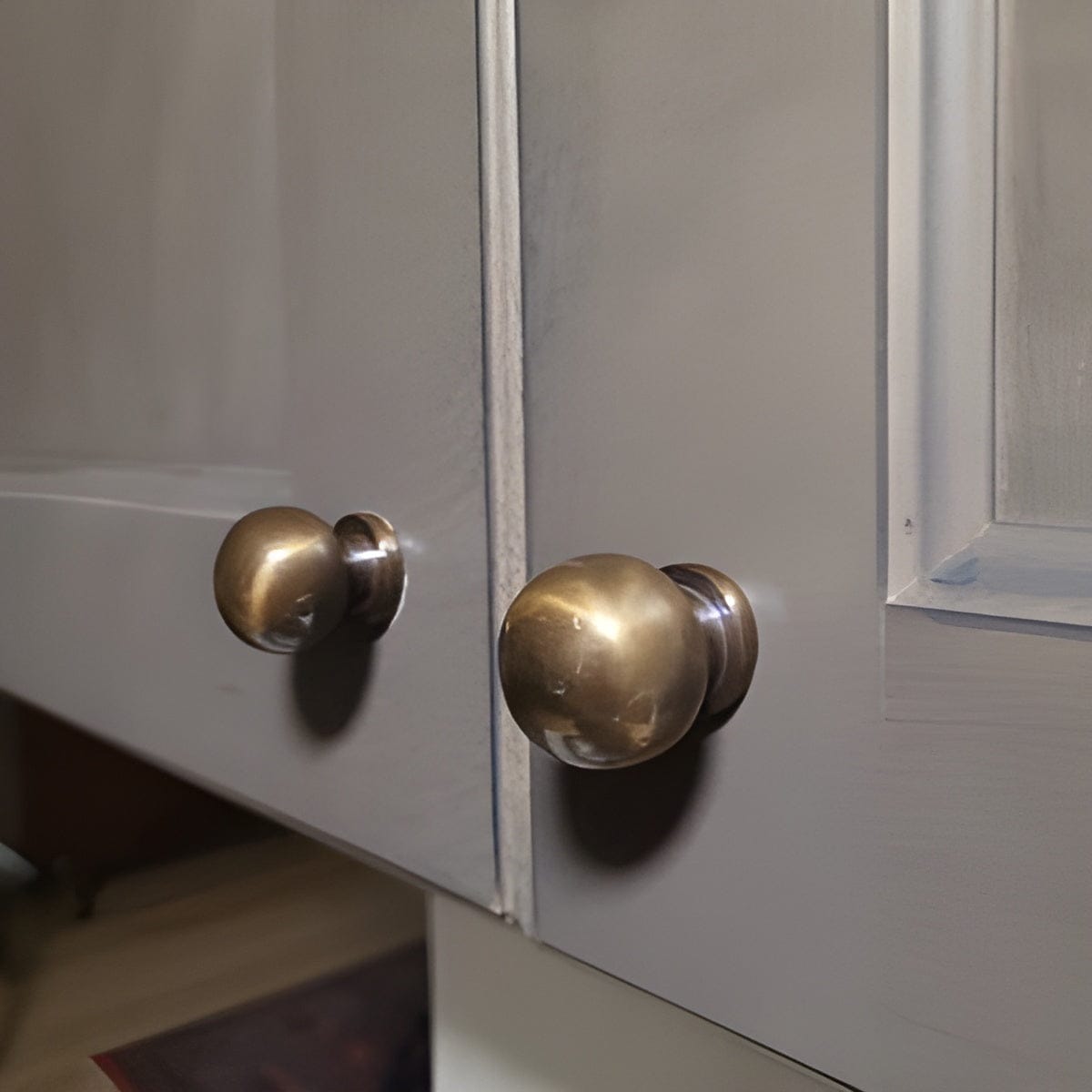 Customer photo review of Serene Cabinet Pulls - Antique Brass
