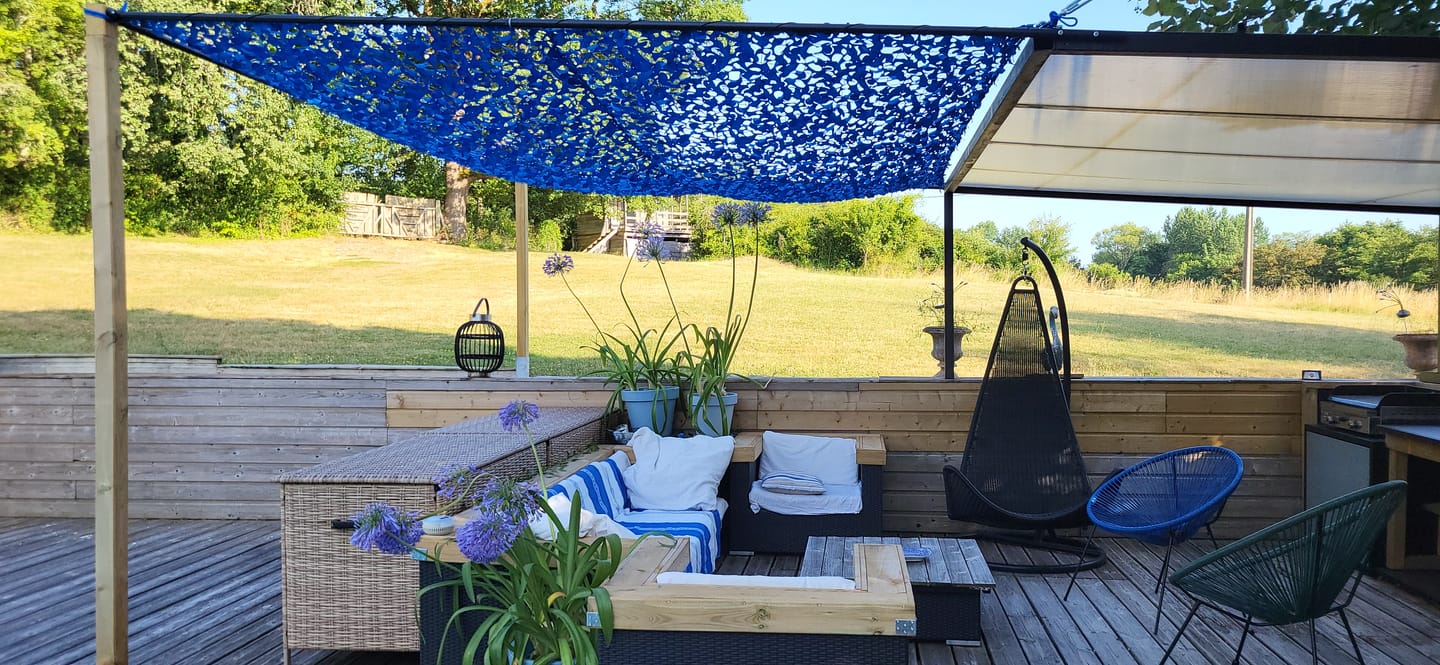 Customer photo review of Filet de camouflage renforcé bleu