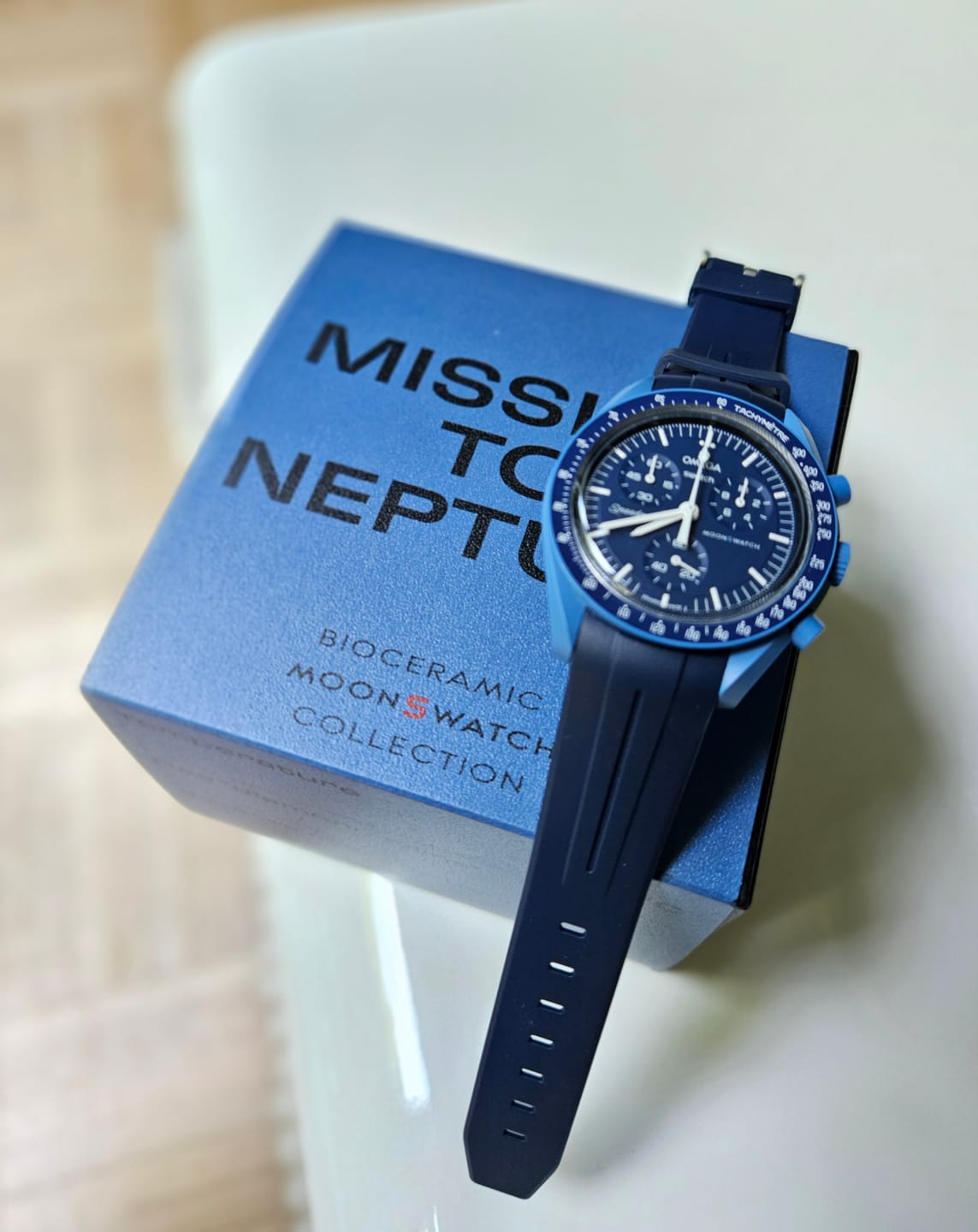 Customer photo review of Bracelet Moonswatch - Bleu