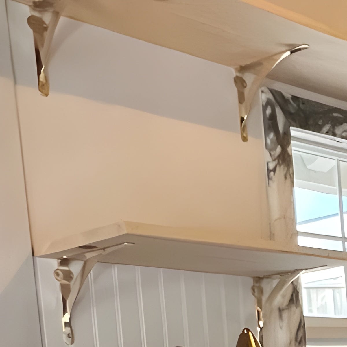 Customer photo review of Classic Shelf Bracket - Unlacquered Brass Polished