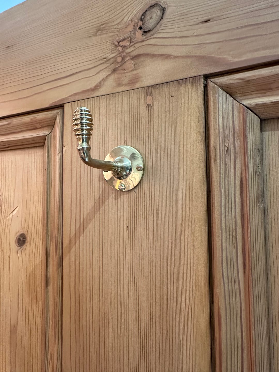 Customer photo review of Brass Beehive Coat Hook