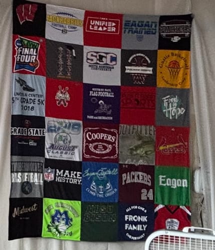 Customer photo review of Classic T-Shirt Blanket