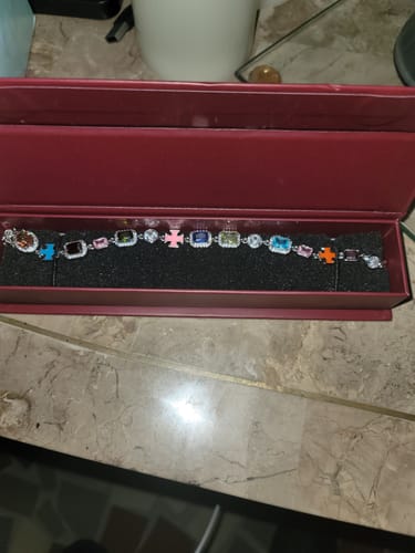 Customer photo review of Solstice Gemstone Anklet