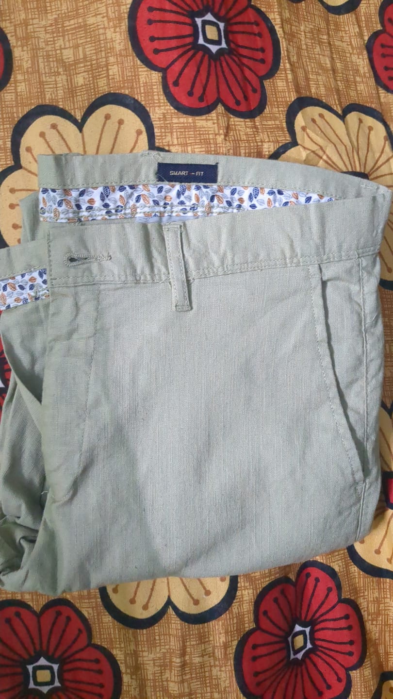 Customer photo review of Delight + Kansas - White Shirt with Light Green Trouser Combo For Men | Uathayam