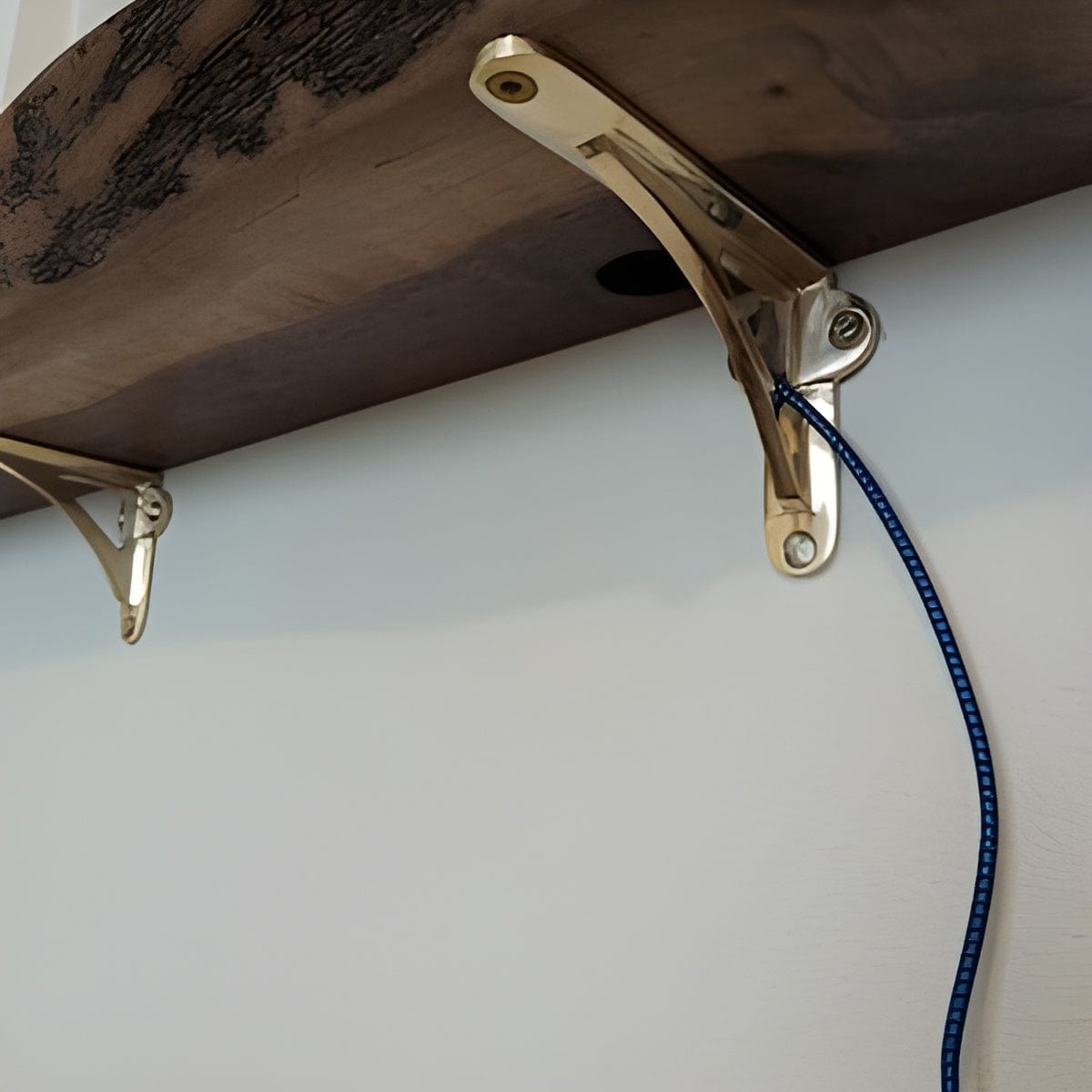 Customer photo review of Arched Shelf Bracket - Unlacquered Polished Brass