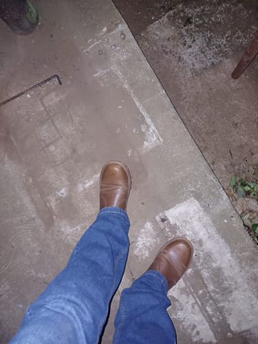 Customer photo review of DESERT GUSSET NUBUCK BROWN