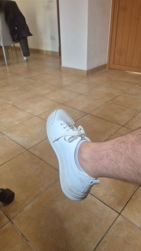 Customer photo review of ELEVATESHOES WHITE CASUAL